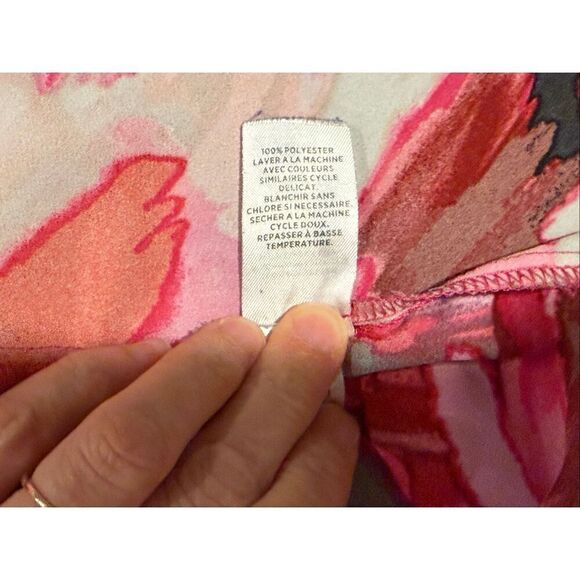 Halogen Floral Long Sleeve V-Neck Blouse Size 2X Artsy Career Office - Picture 11 of 12